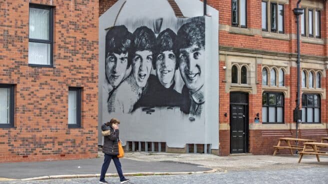 Mural de The Beatles en Liverpool