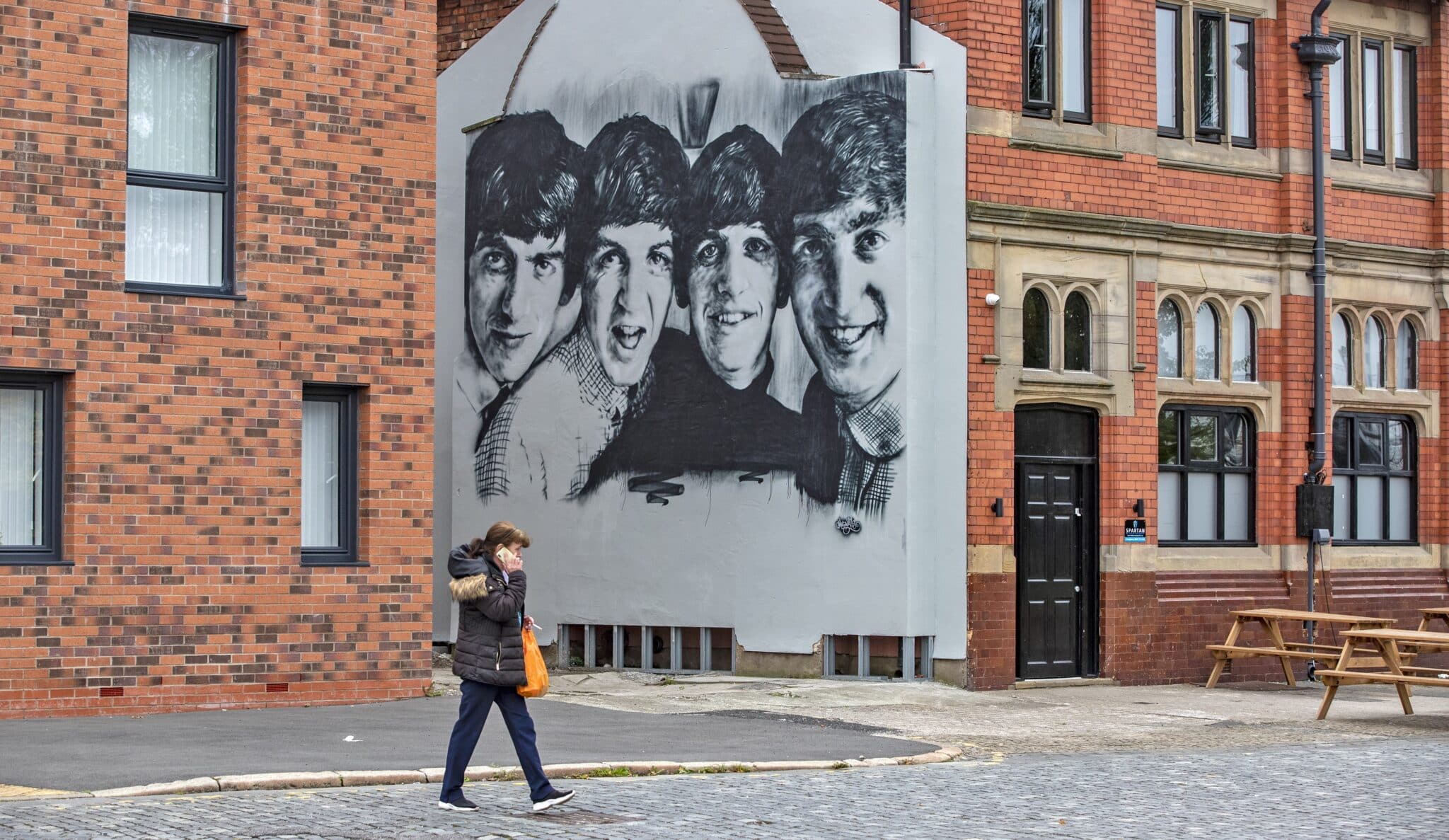 Mural de The Beatles en Liverpool