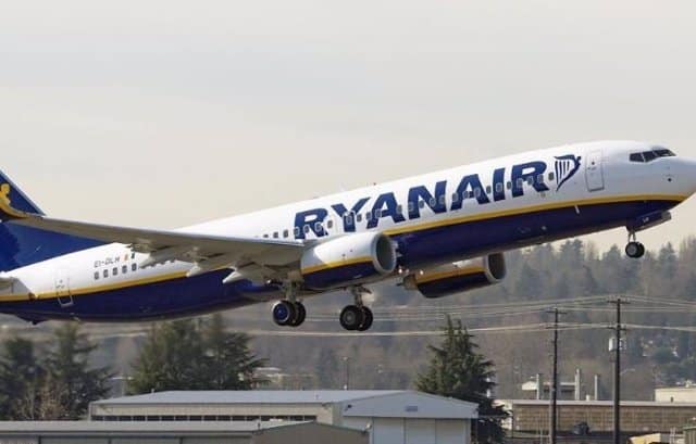 Un avión de Ryanair.