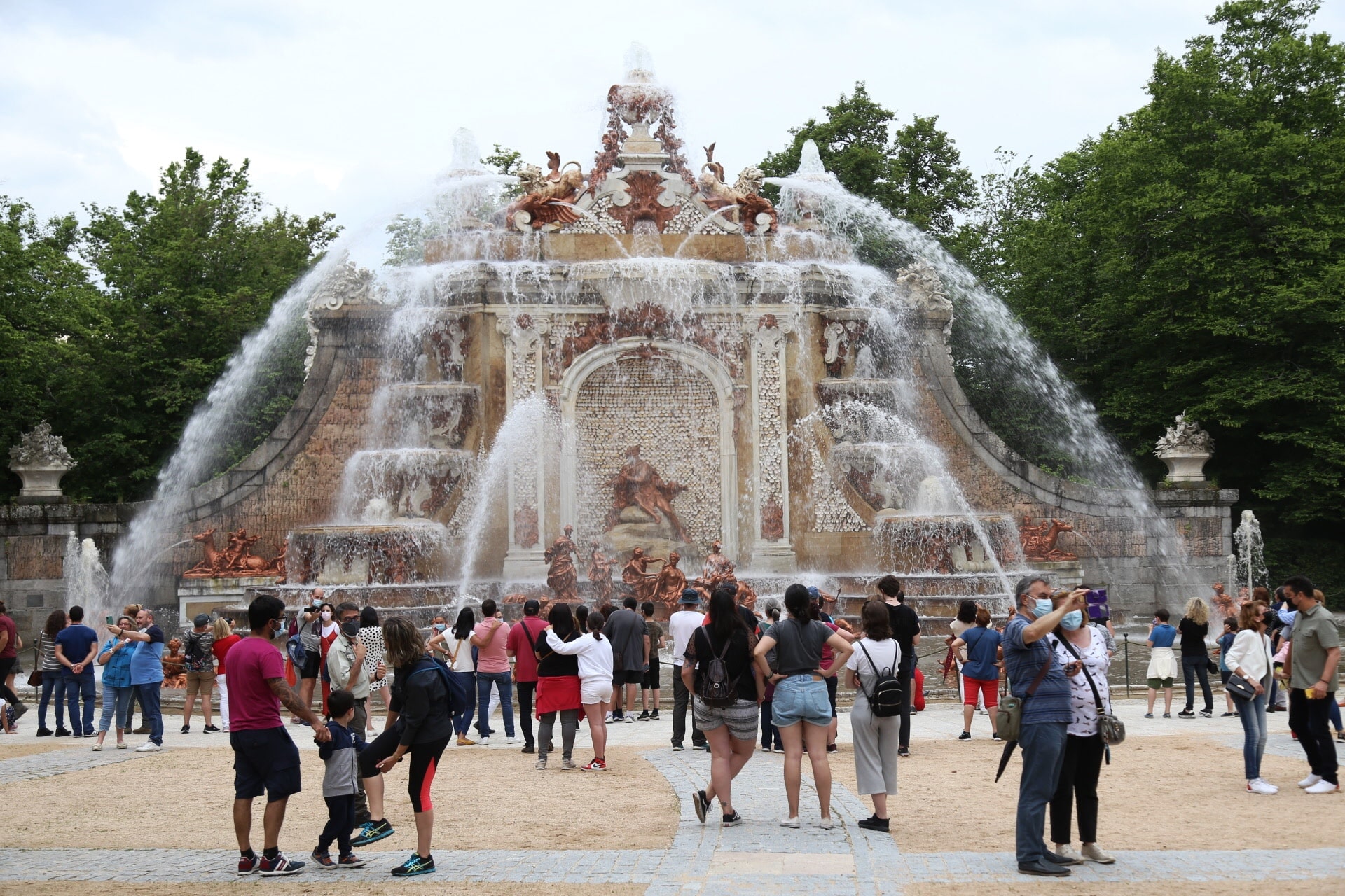 Inauguración de la Temporada de Fuentes de los Jardines del Palacio Real de La Granja de San Ildefonso, en La Granja de San Ildefonso (Segovia)