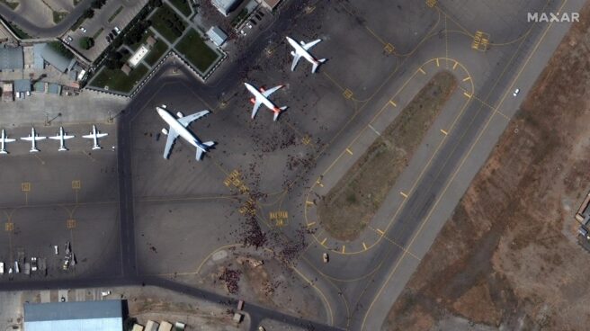Vista aérea del aeropuerto de Kabul.