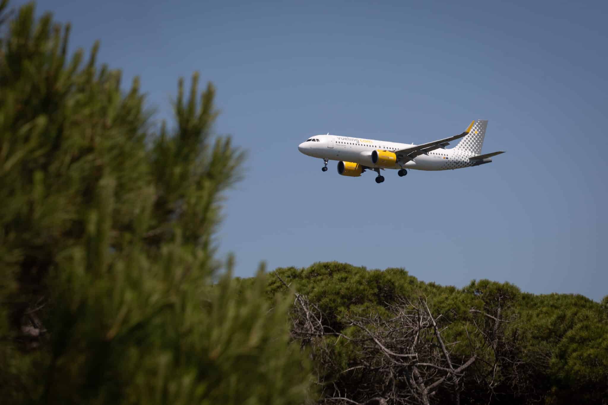 Un avión en pleno vuelo