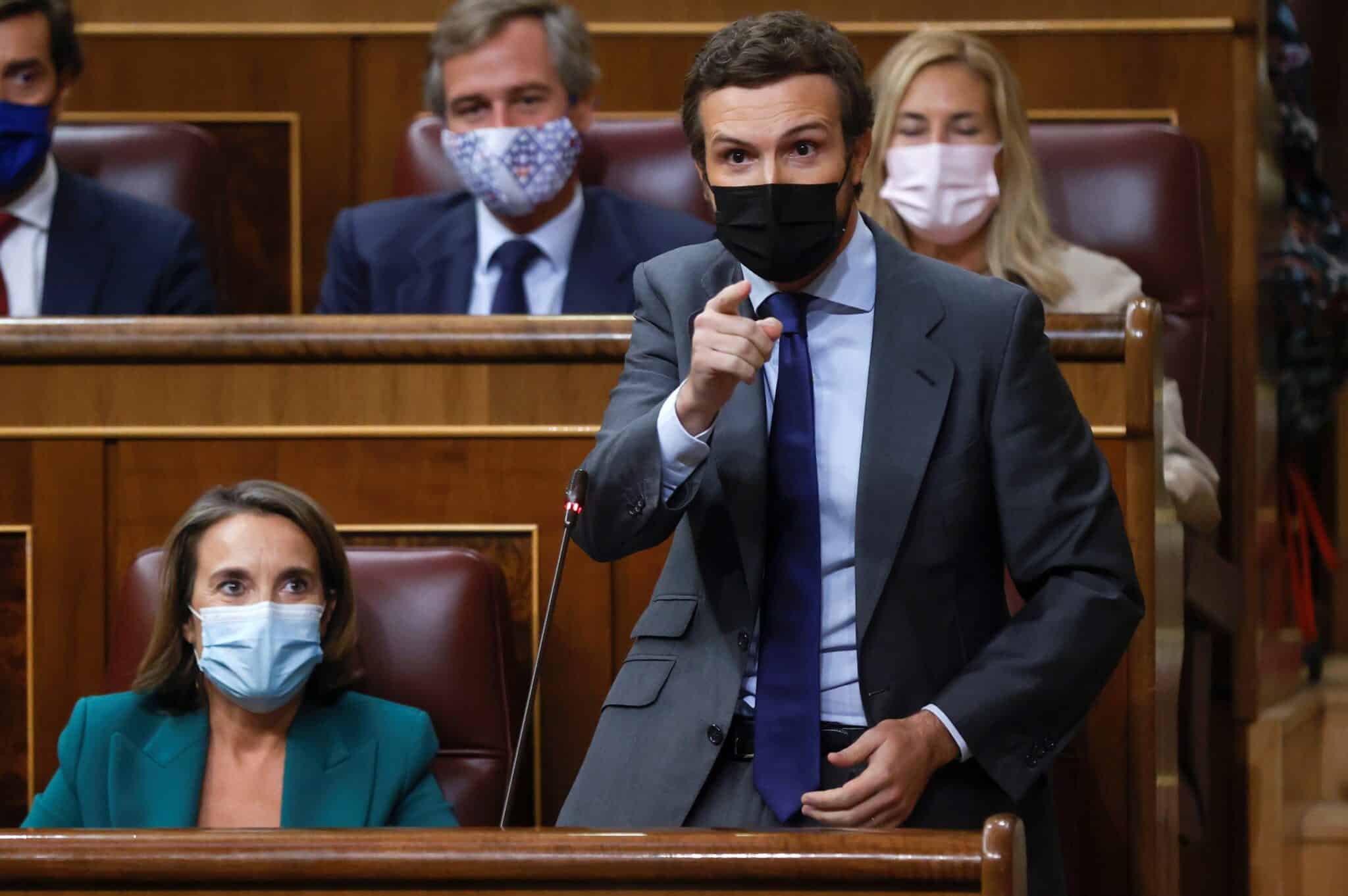 Pablo Casado, en la sesión de control del Congreso.