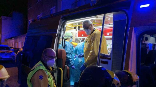 Servicios en Emergencias en el suceso ocurrido en el distrito madrileño de Puente de Vallecas.