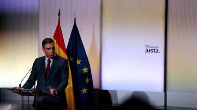 El presidente del Gobierno, Pedro Sánchez, durante un acto con buena parte de su gabinete El presidente del Gobierno, Pedro Sánchez, durante un acto con buena parte de su gabinete