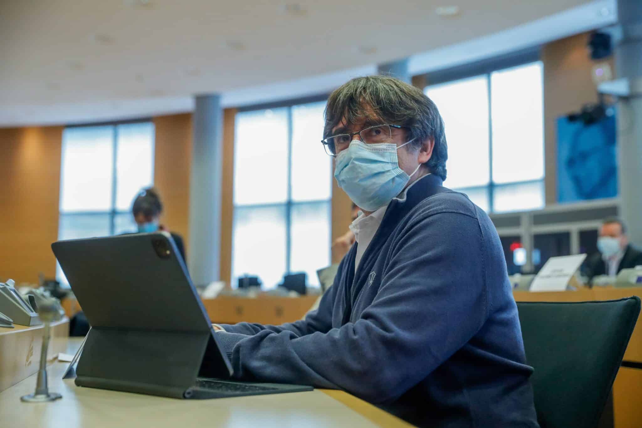 Carles Puigdemont, en el Parlamento europeo.