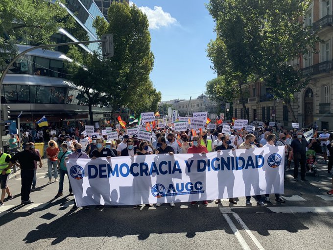 Manifestación en Madrid de AUGC Guardia Civil.