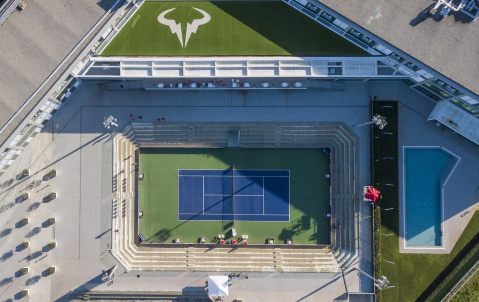 Imagen aérea de la pista central de la academia