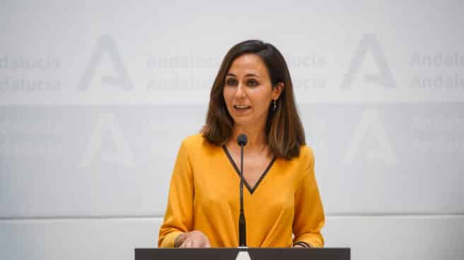 La ministra de Derechos Sociales y Agenda 2030, Ione Belarra, en el Palacio de San Telmo de Sevilla.