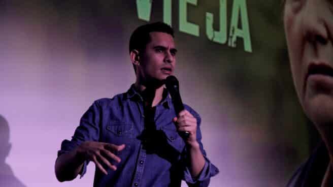 El humorista David Suárez en uno de sus espectáculos