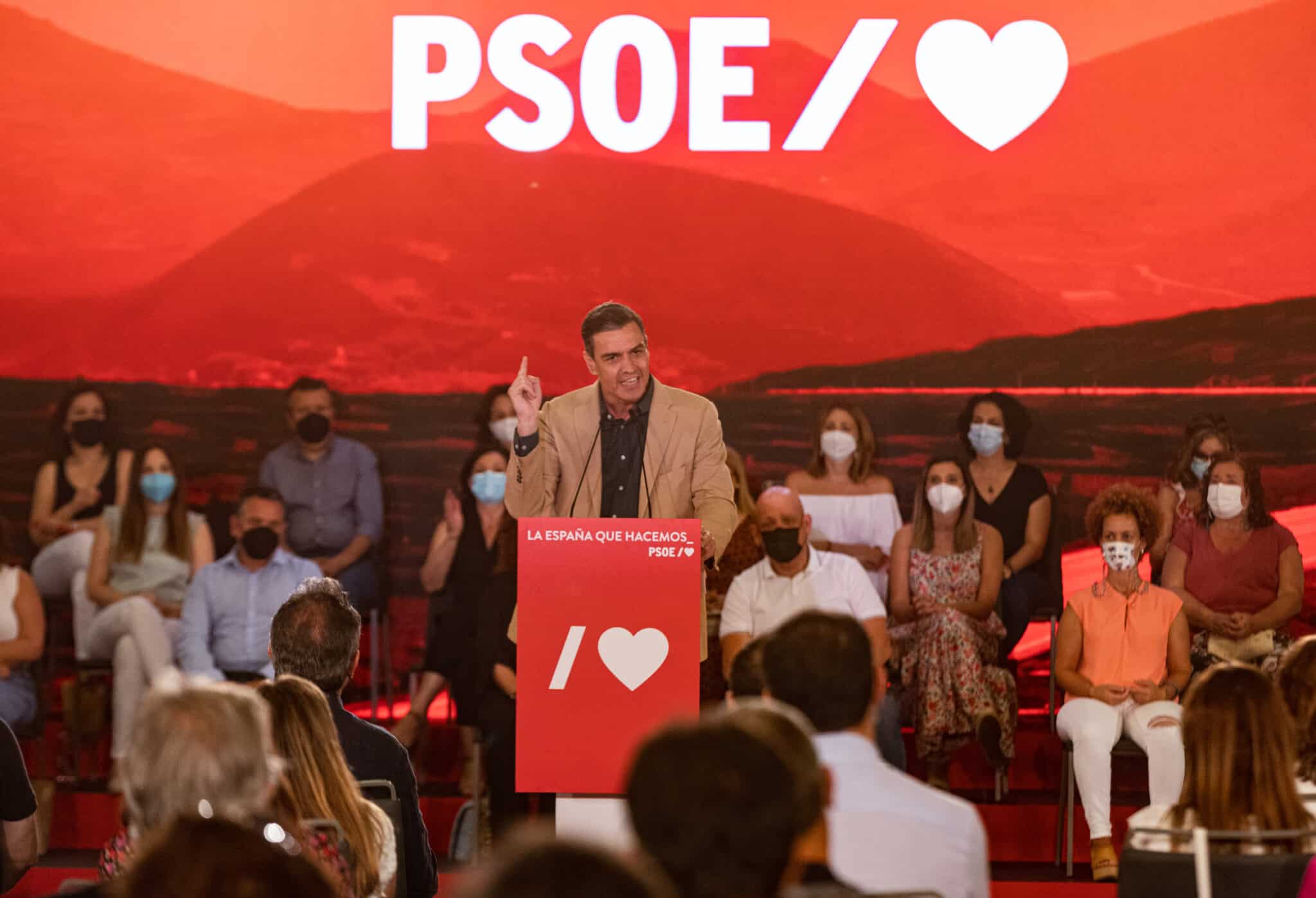 Pedro Sánchez, en un acto del PSOE en Sevilla.