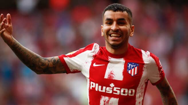 Ángel Correa, delantero del Atlético de Madrid, celebra un gol en el Metropolitano