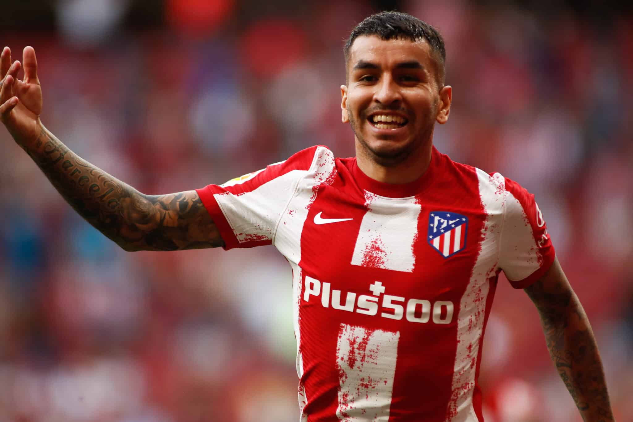 Ángel Correa, delantero del Atlético de Madrid, celebra un gol en el Metropolitano