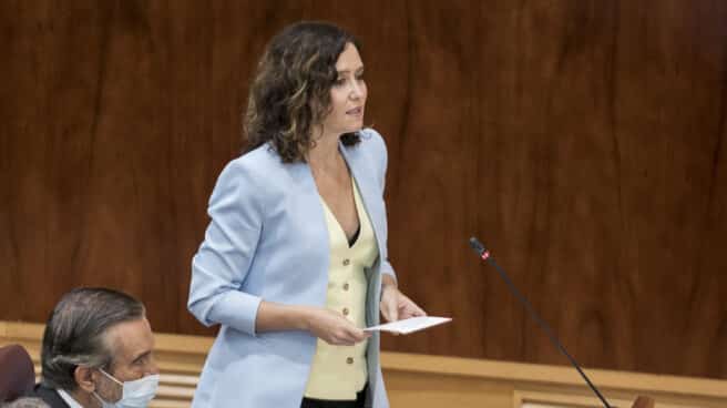 Isabel Díaz Ayuso, en la Asamblea de Madrid.