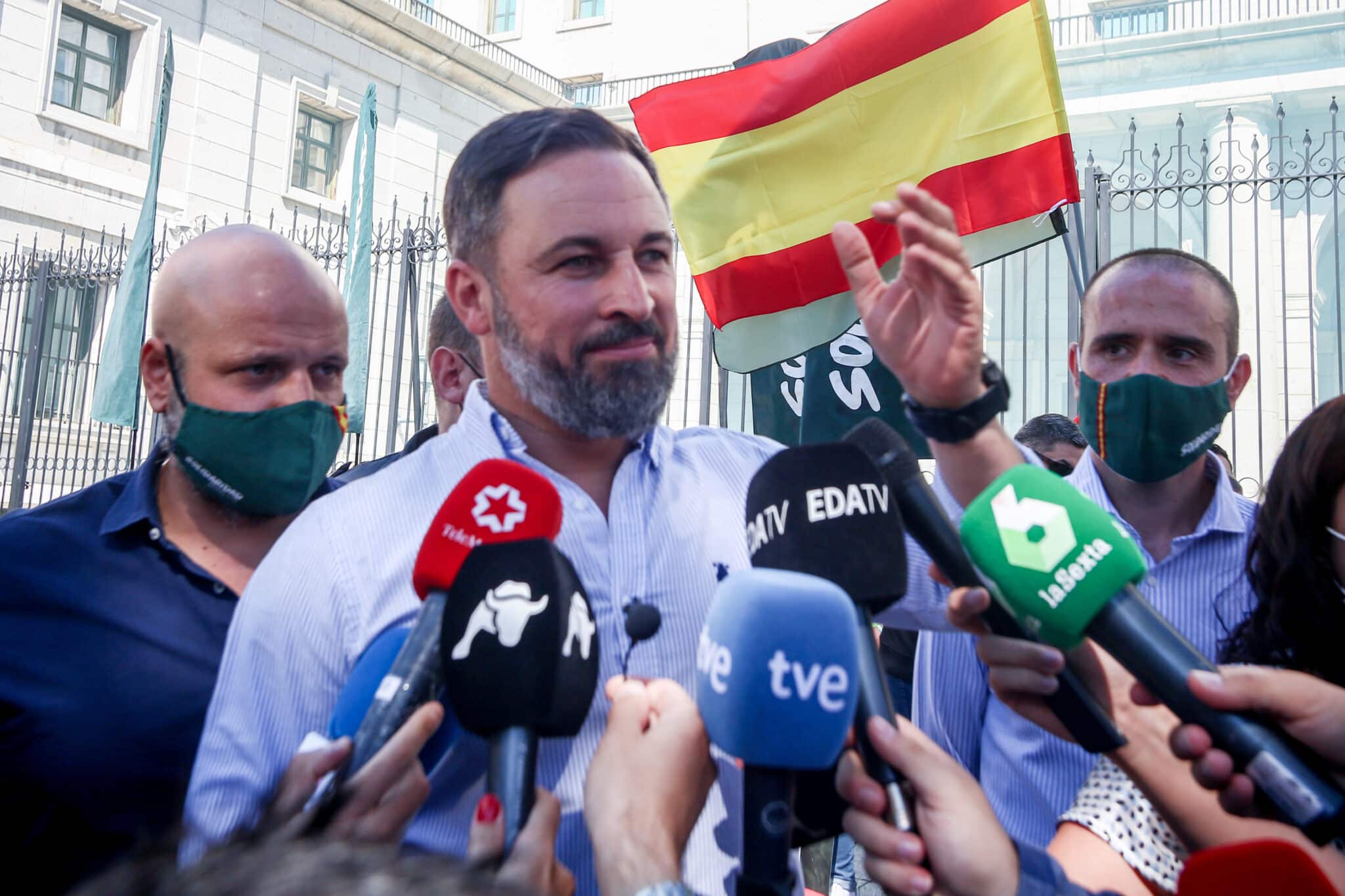 Santiago Abascal, en una manifestación del sindicato Solidaridad.