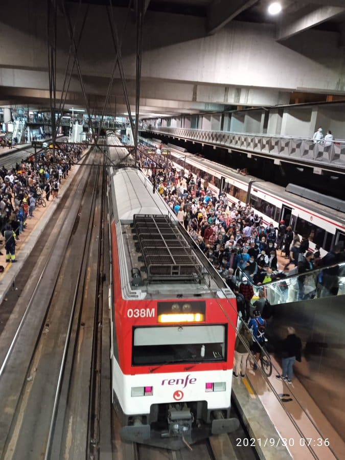 Aglomeraciones en la estación de Atocha por la huelga en Renfe.a