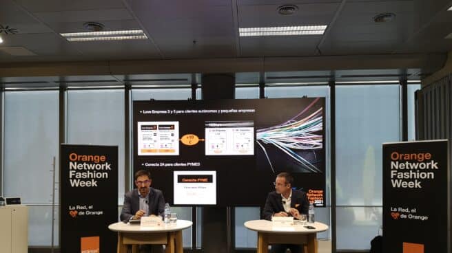 Presentación de la nueva oferta de Orange Diego Martínez, director general de negocio B2C y Jean François Fallacher, consejero delegado de Orange.