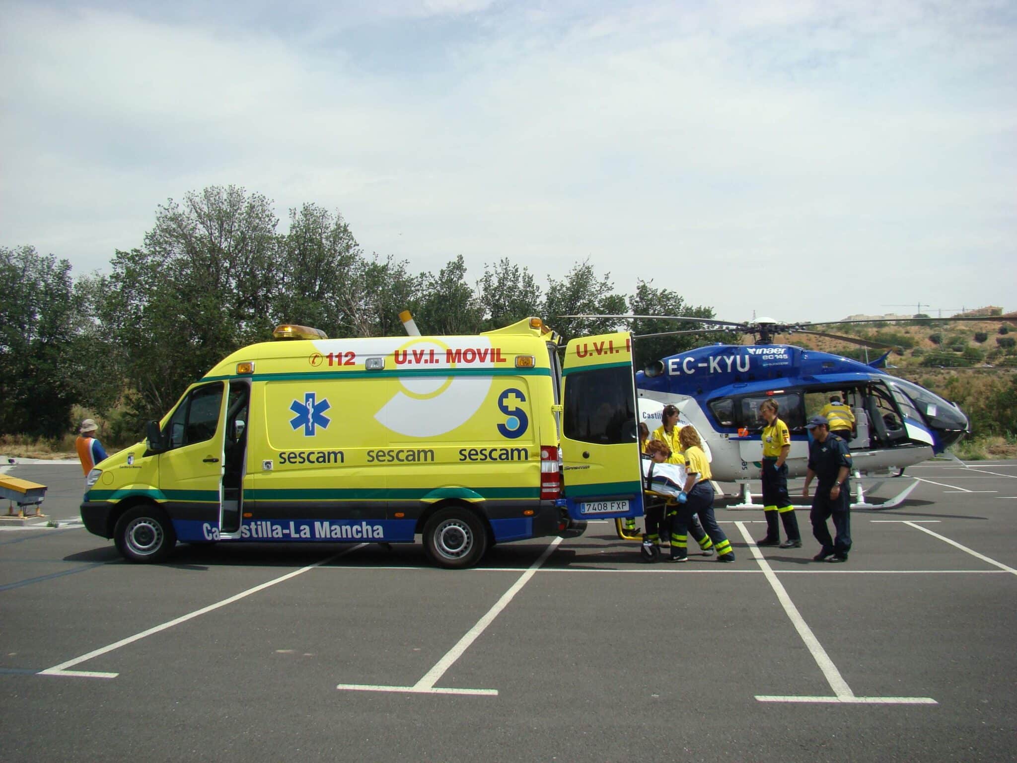 Ambulancia del SESCAM de Castilla-La Mancha.