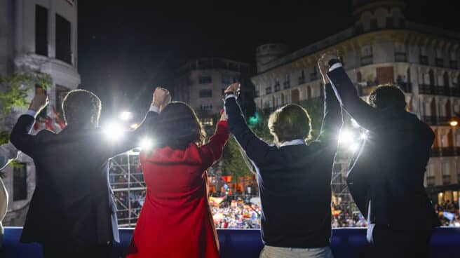 Pablo Casado, Isabel Díaz Ayuso, José Luis Martínez-Almeida y , Teodoro García Egea.