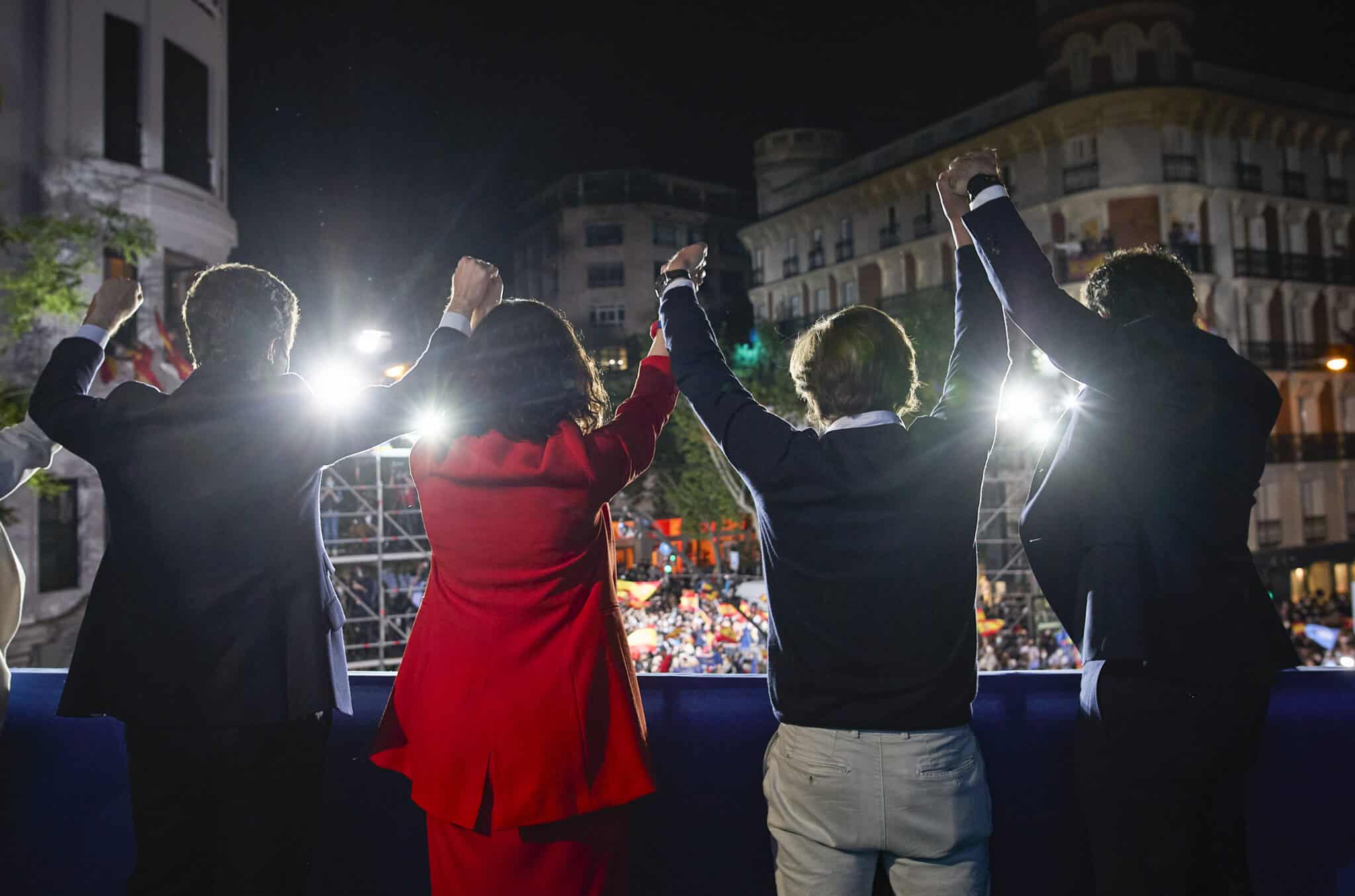 Pablo Casado, Isabel Díaz Ayuso, José Luis Martínez-Almeida y , Teodoro García Egea.