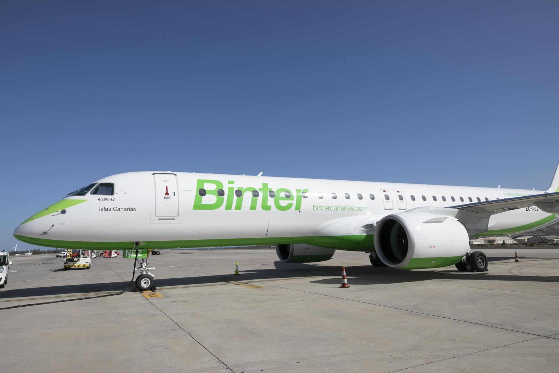 Avión de la compañía Binter Canarias.