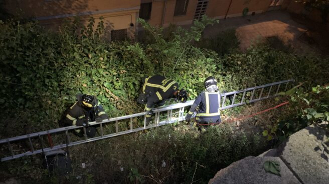 Operación de rescate de los bomberos en Madrid.