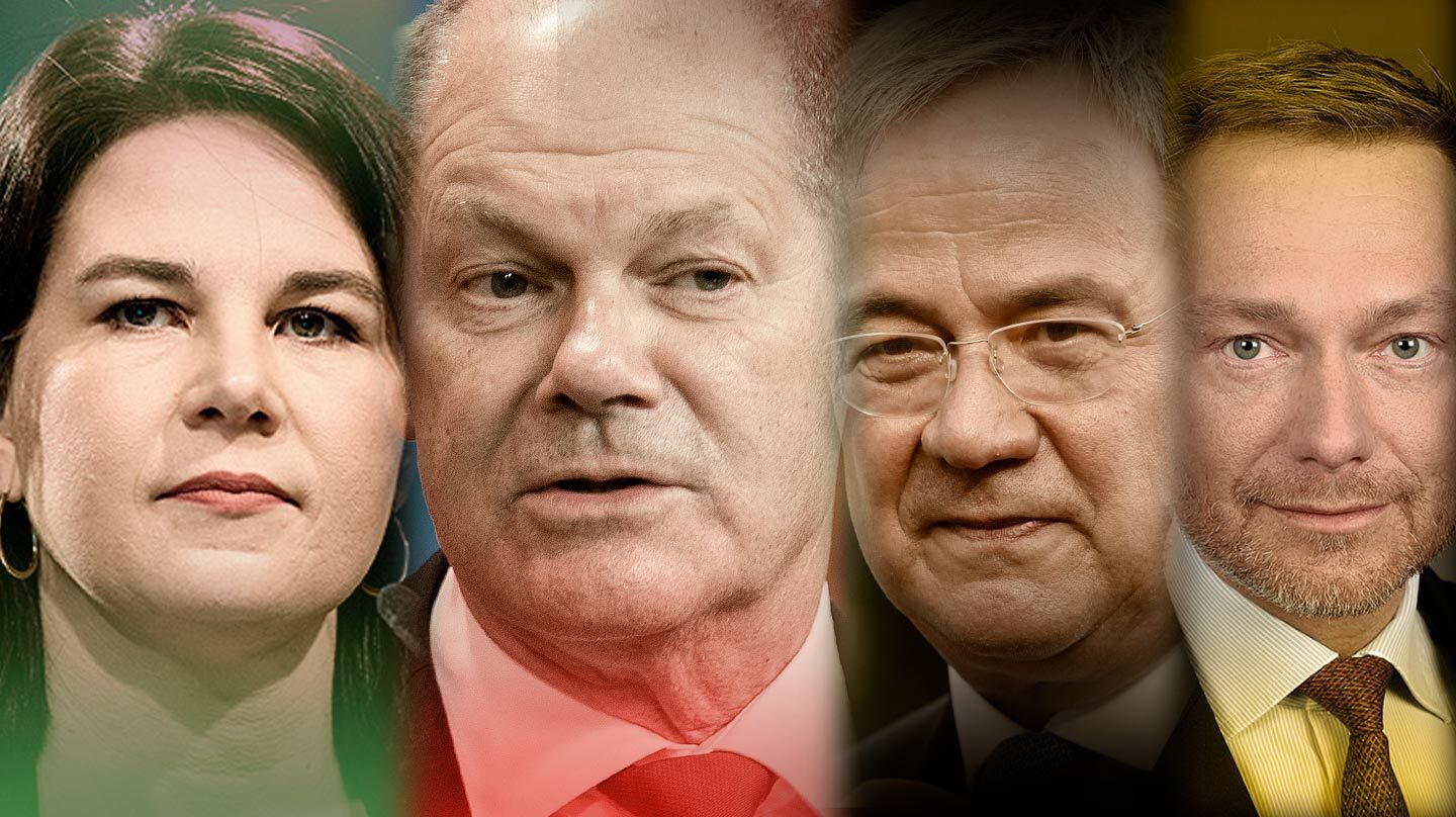 Imagen de los cuatro candidatos en las elecciones en Alemania
