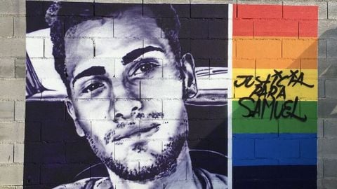 Un mural en recuerdo del joven Samuel Luiz.