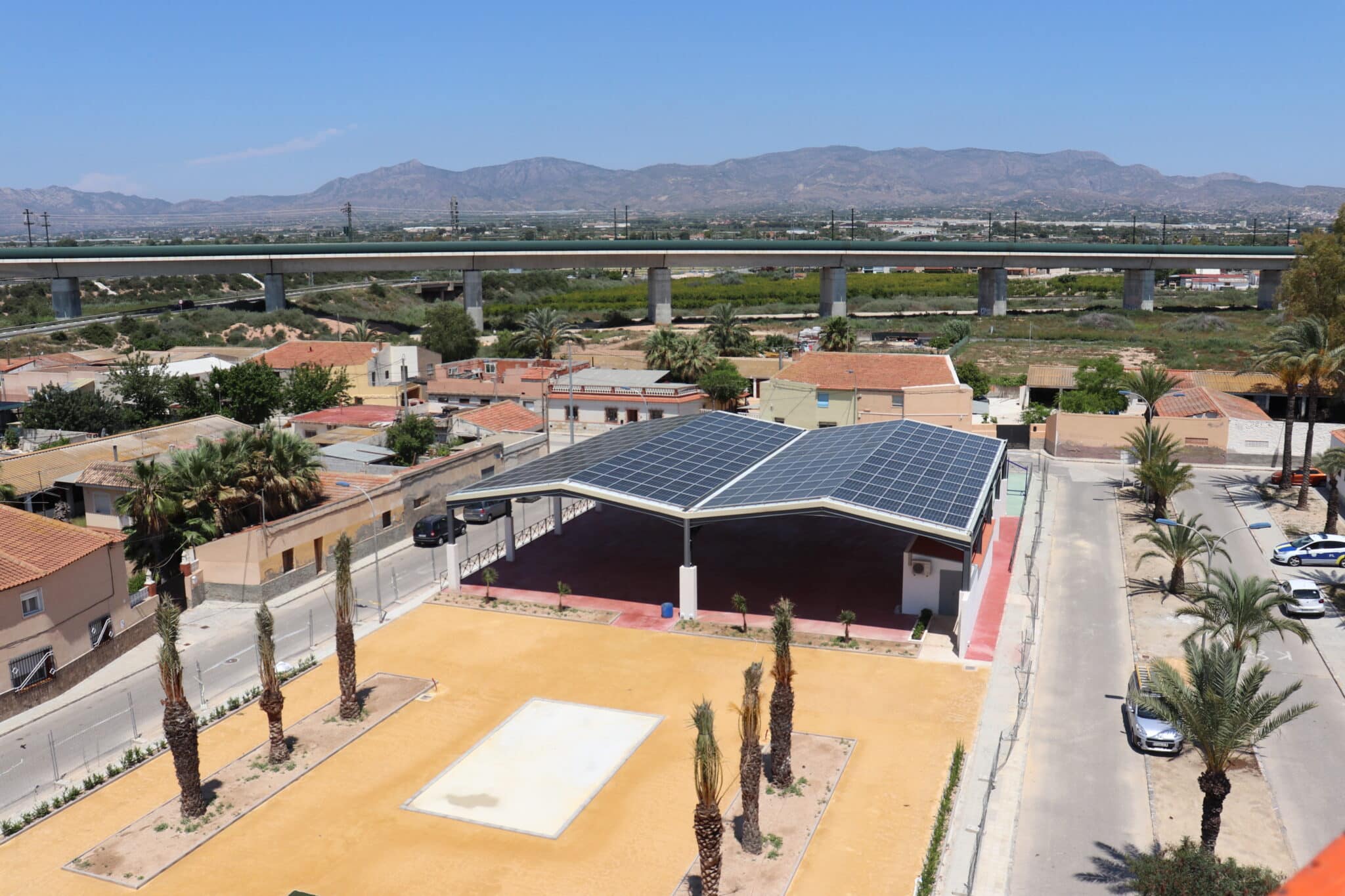Vista aérea de la instalación fotovoltaica de El Realengo.
