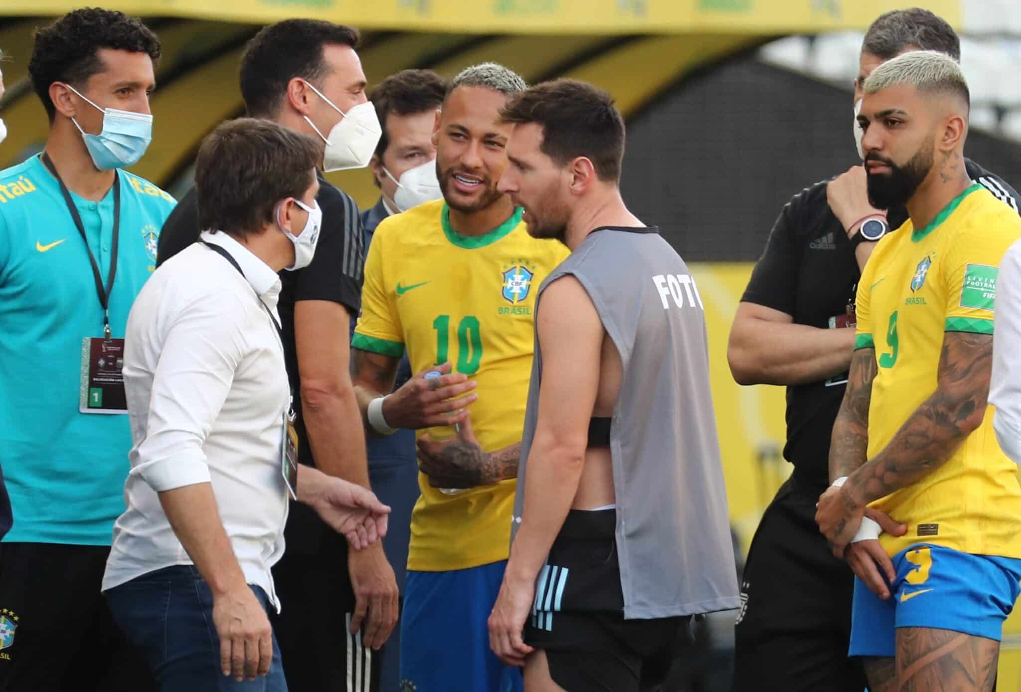 Se suspende el Brasil-Argentina en el minuto 6 porque varios jugadores se habían saltado el protocolo sanitario