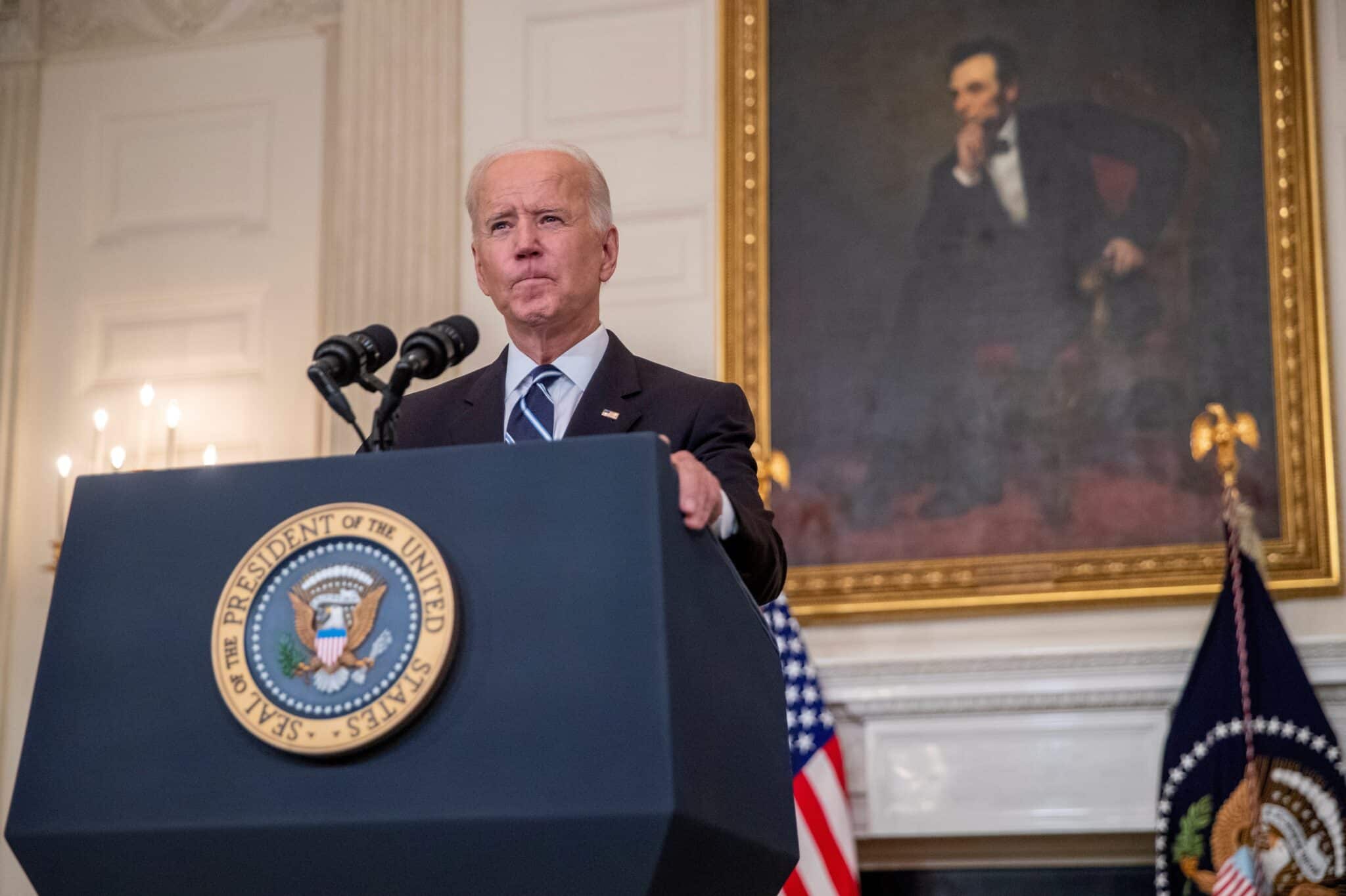 Joe Biden, presidente de Estados Unidos, en una comparecencia ante los medios