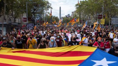 El independentismo reúne a 108.000 personas en la Diada menos seguida en una década