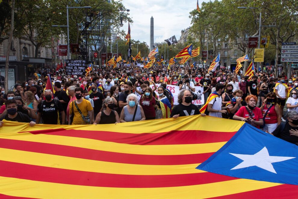 Manifestación convocada por los CDR en Barcelona.