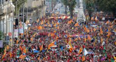 Vista panorámica de la manifestación de la ANC en la Diada 2021.