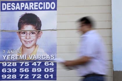 Yeremi Vargas. Niño desaparecido en Santa Lucía de Tiraja.