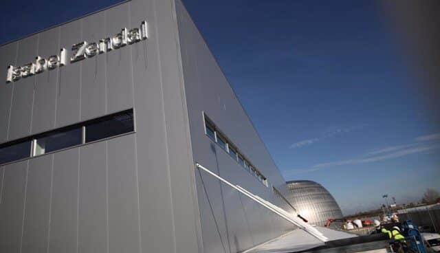 Exterior del Hospital de Emergencias de la Comunidad de Madrid, el Hospital Isabel Zendal, en la zona de Valdebebas
