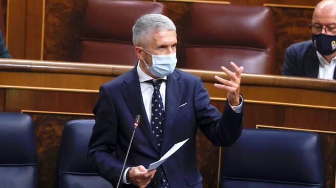 Marlaska niega contactos "clandestinos" con presos de ETA y acusa a PP y Vox de lanzar "bulos" sobre excarcelaciones El ministro Fernando Grande-Marlaska en una sesión de control del consejo de ministros
