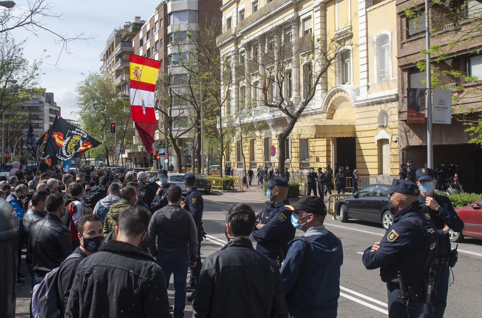 Imagen de archivo de una concentración de JUSAPOL frente a la Dirección General de la Policía