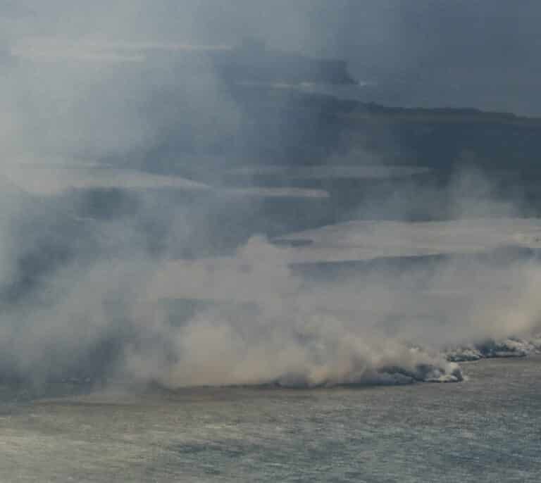 Una ‘isla baja’ se extiende por el océano haciendo La Palma más grande