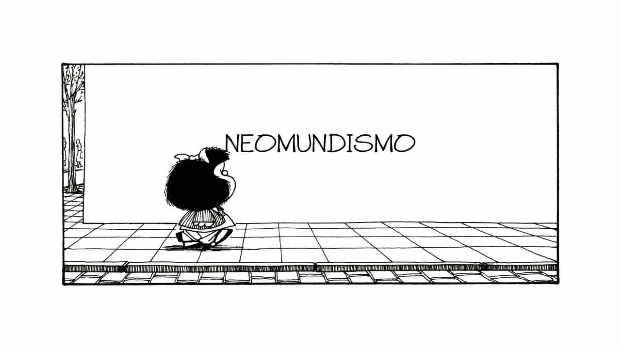 Viñeta de Mafalda, el personaje más célebre de Quino