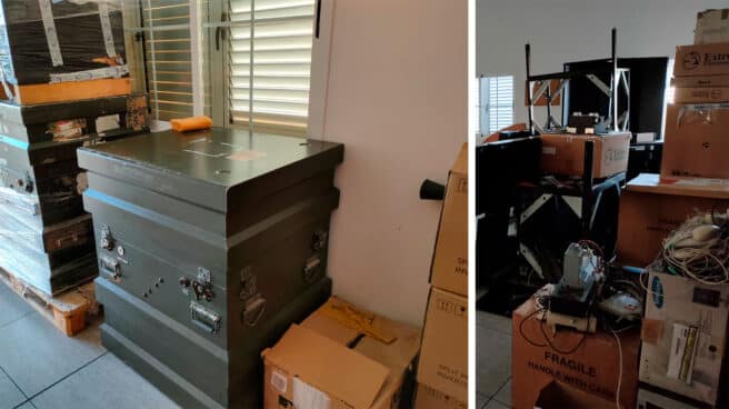 radar-lanzarote-obras-emergencia-5,5-millones Equipos técnicos comprados para el SIVE de Lanzarote embalados en dependencias de la Guardia Civil desde hace años.