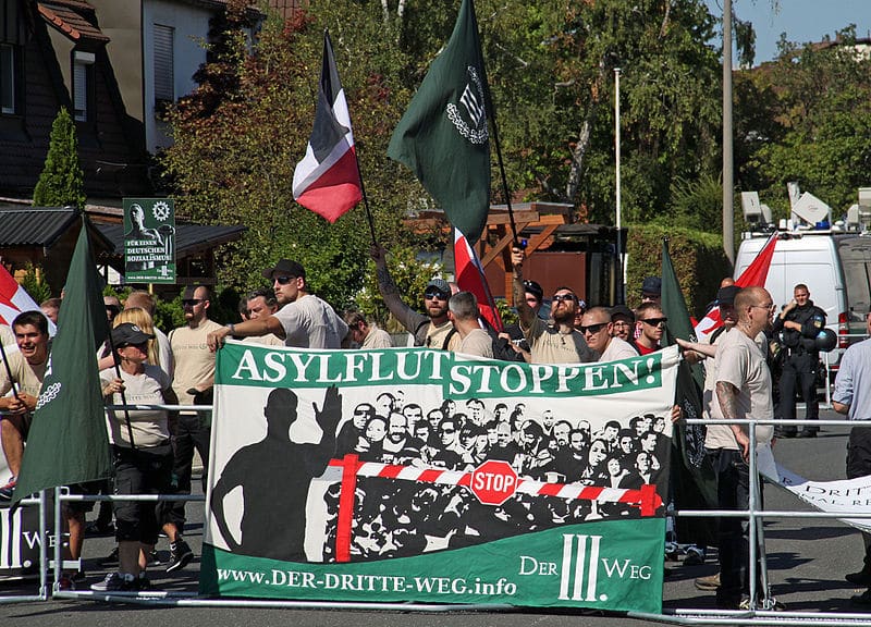 Concentración del partido Der Dritte Weg (La Tercera Vía) en Fürth.