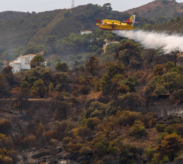 Decretan el desalojo de Jubrique (Málaga) por el incendio forestal en Sierra Bermeja