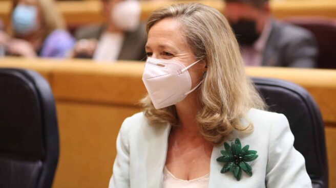 Sesión de Control al Gobierno en el Senado La vicepresidenta de Asuntos Económicos, Nadia Calviño.