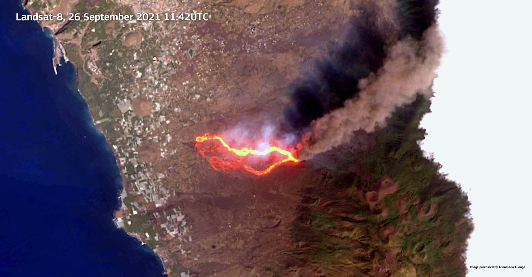 Imágenes satélite de la erupción del volcán de La Palma sin nubes