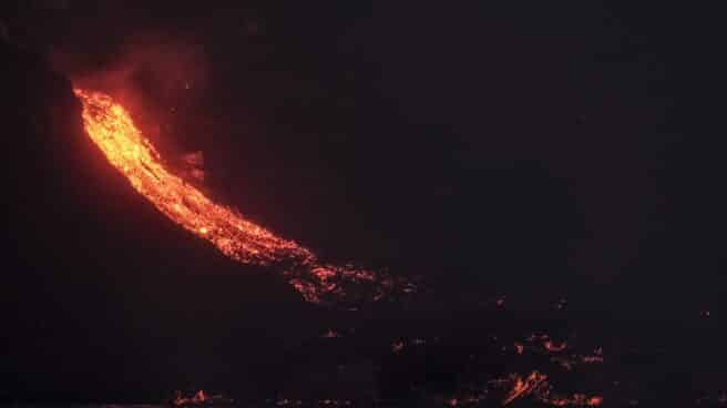 La colada del volcán de La Palma