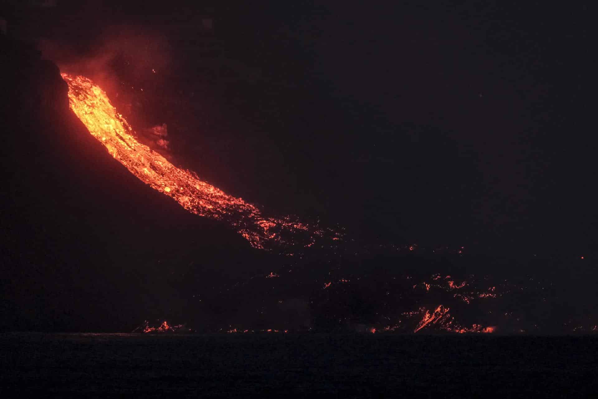 La colada del volcán de La Palma