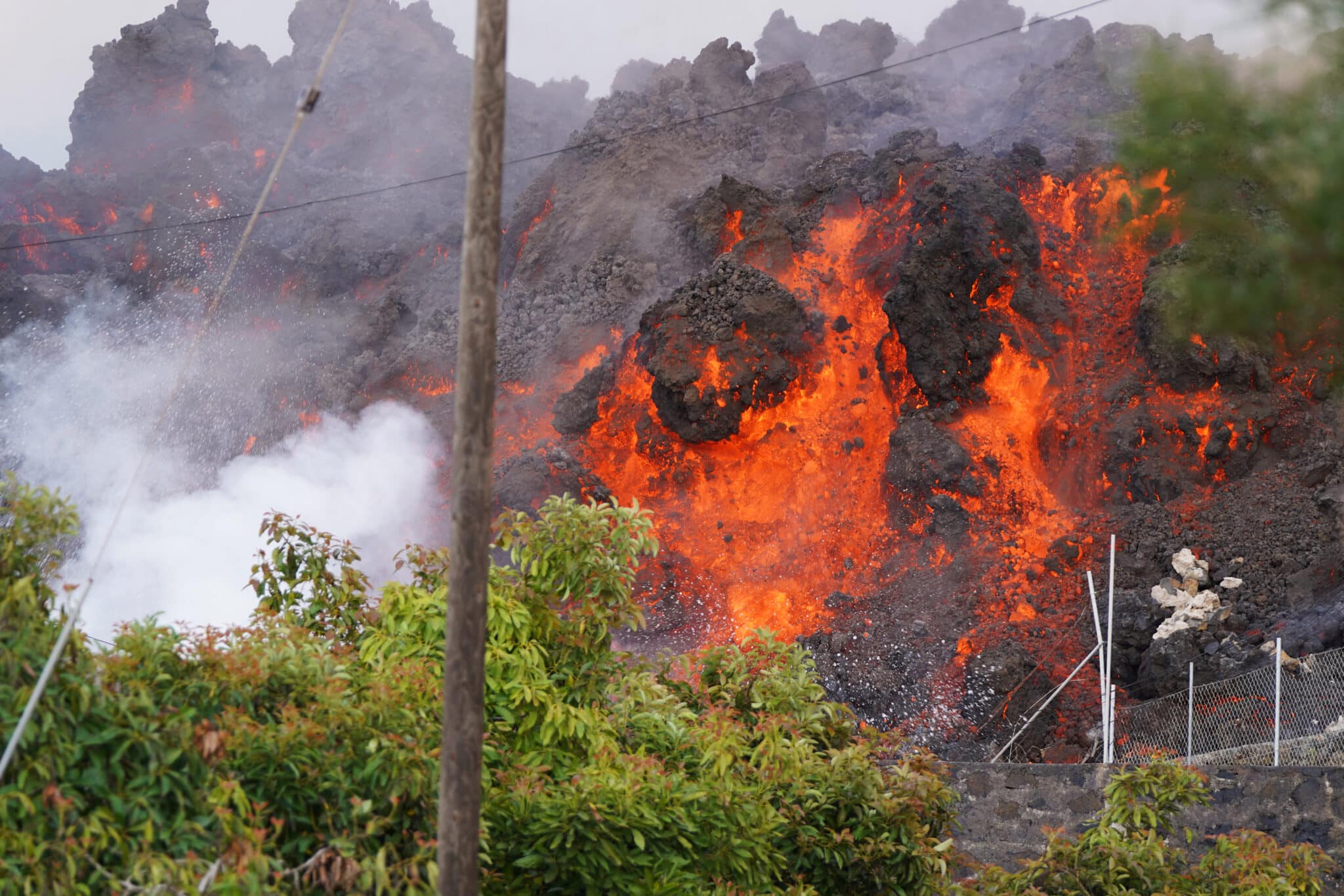 Imagen de una colada de lava en la isla de La Palma
