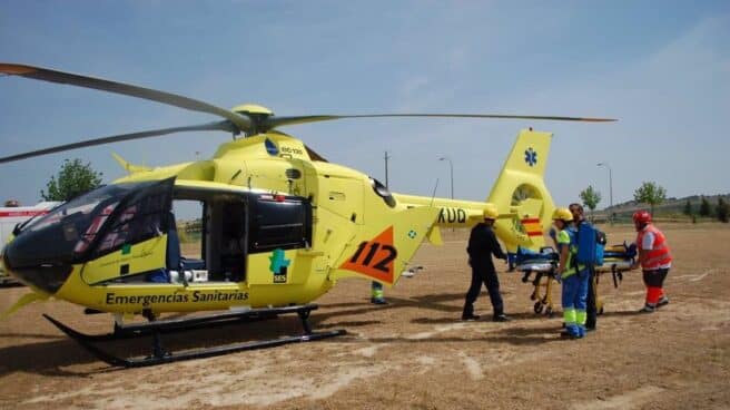 Helicóptero sanitario del 112 de Extremadura