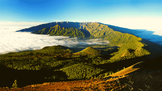 Isla de La Palma (Islas Canarias) Vista 'de pájaro' de la Isla de La Palma' en las Islas Canarias